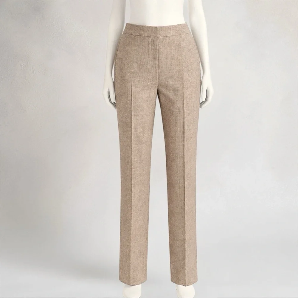 Jones New York Tan Straight-Leg High-Rise Trousers - Picture 2 of 7